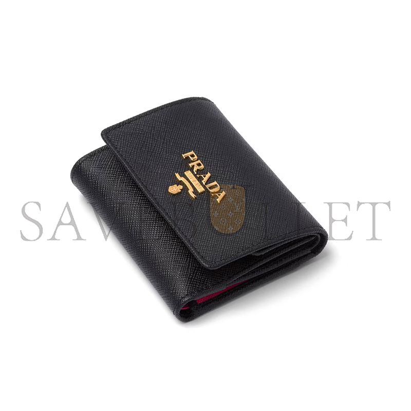 Pra*a small saffiano leather wallet 1mh043 (10*8.5cm)